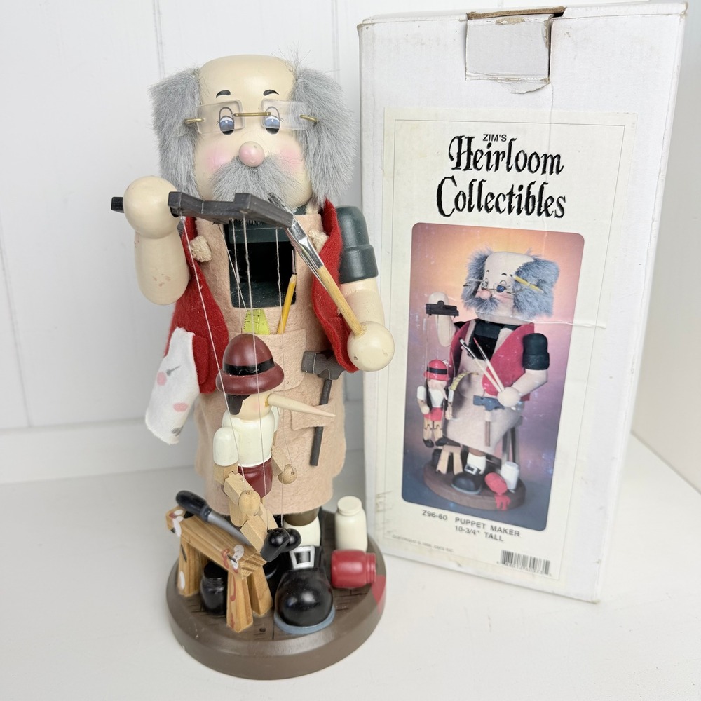 1996 Zim's Puppet Maker Nutcracker Z96-60 Marionette With Original Box